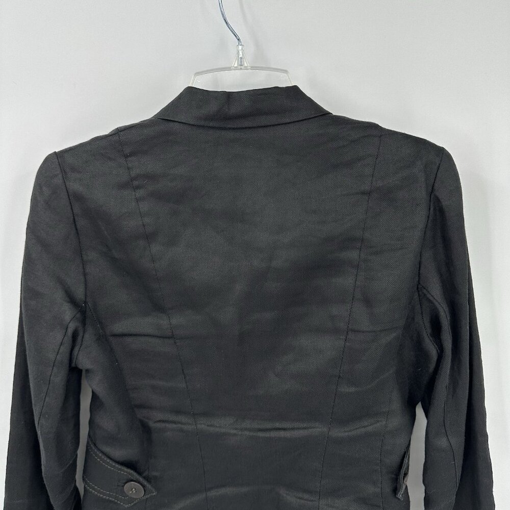 COTELAC jacket blazer black XS 1 100% bamboo two button lightweight casual - Picture 8 of 12